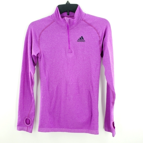 adidas Tops - Adidas Techfit purple long sleeve warm up size Medium